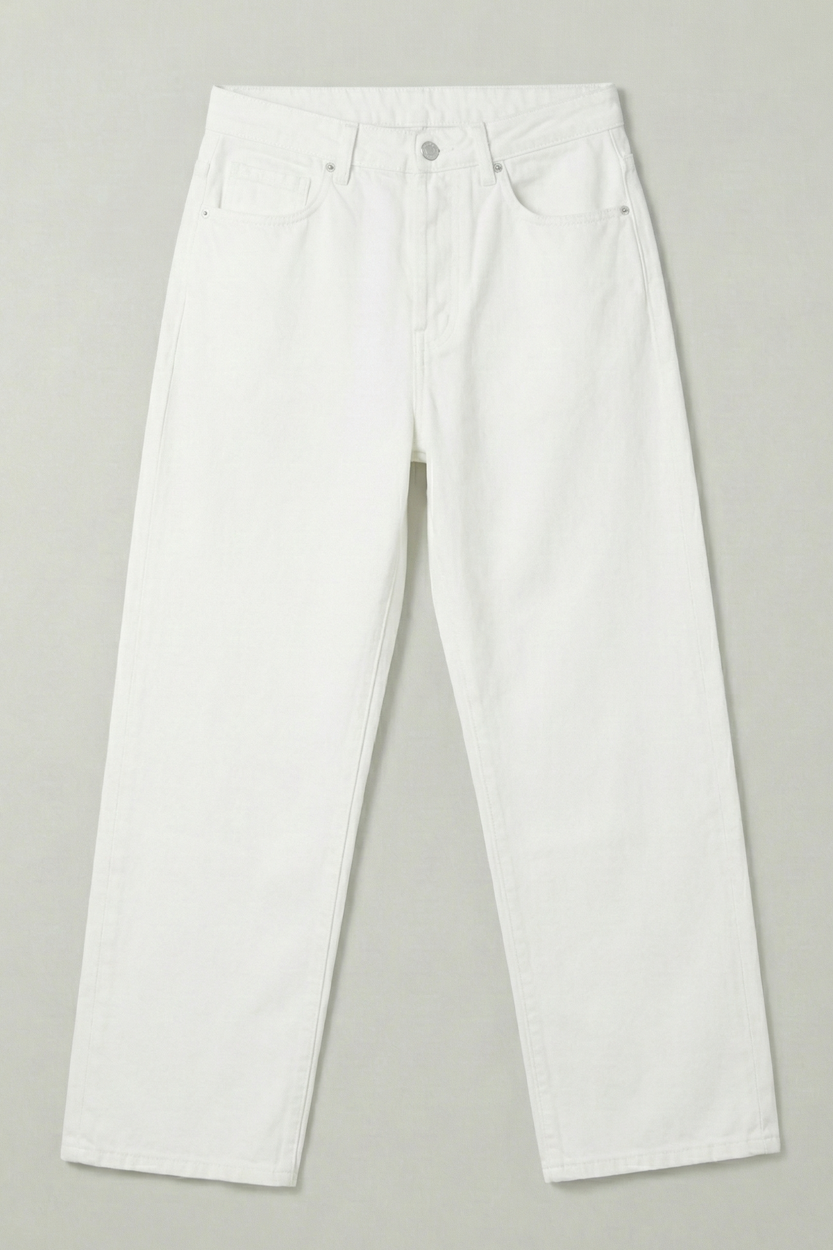 IVAR Alabaster White Straight-Fit Denim flat lay