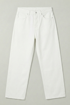 Cavendish Wear Frost White Relaxed Straight Denim flat lay