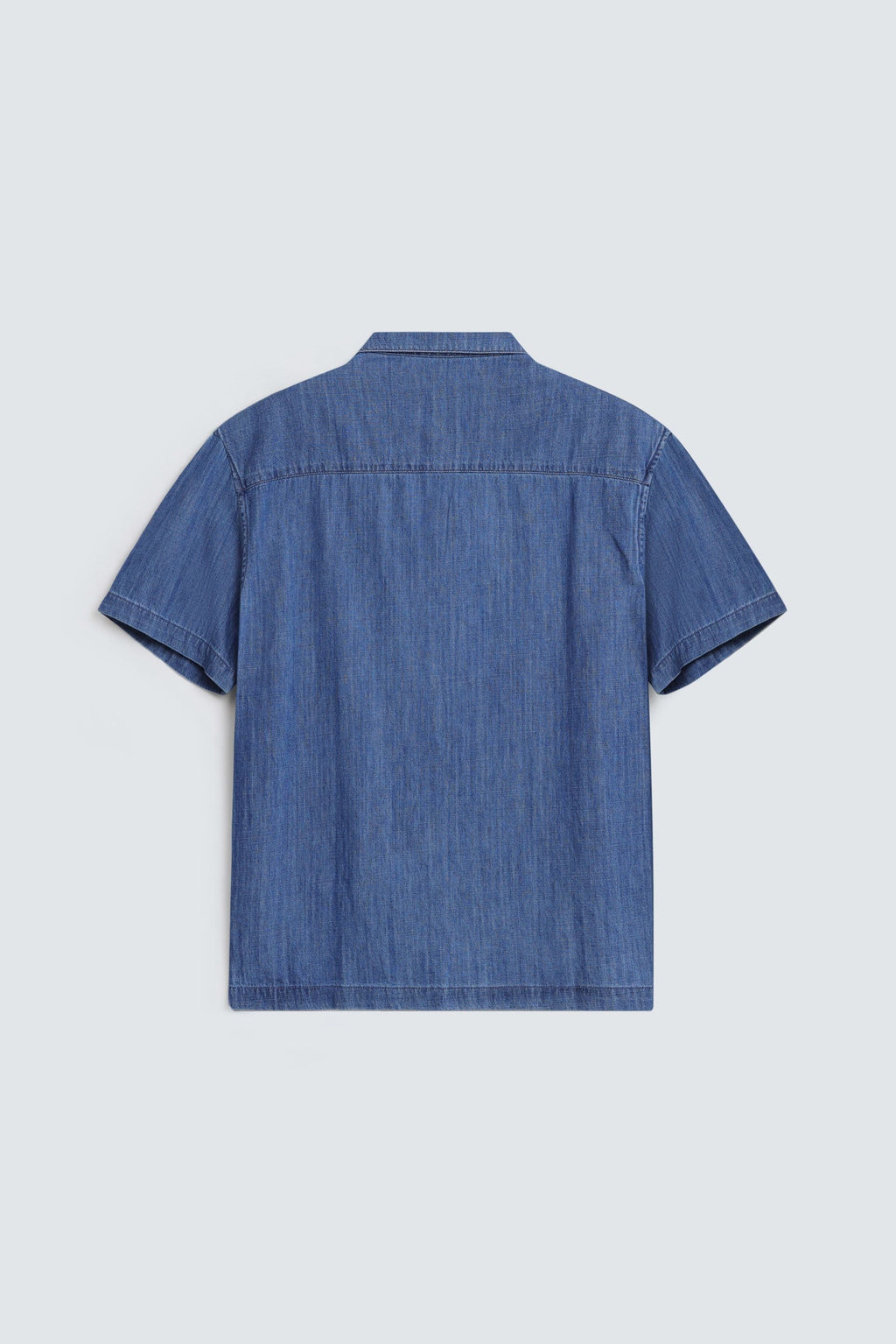 Cavendish Wear Indigo Blue Resort Collar Denim Shirt detail view