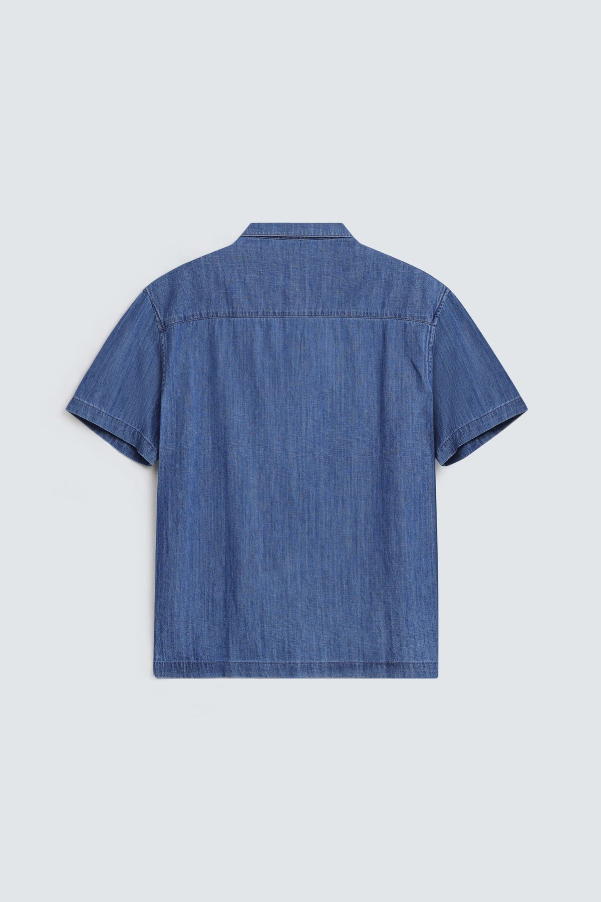Cavendish Wear Indigo Blue Resort Collar Denim Shirt detail view
