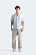 Cavendish Wear Skyway Resort Collar Denim Shirt front view