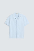 Cavendish Wear Skyway Resort Collar Denim Shirt styled view