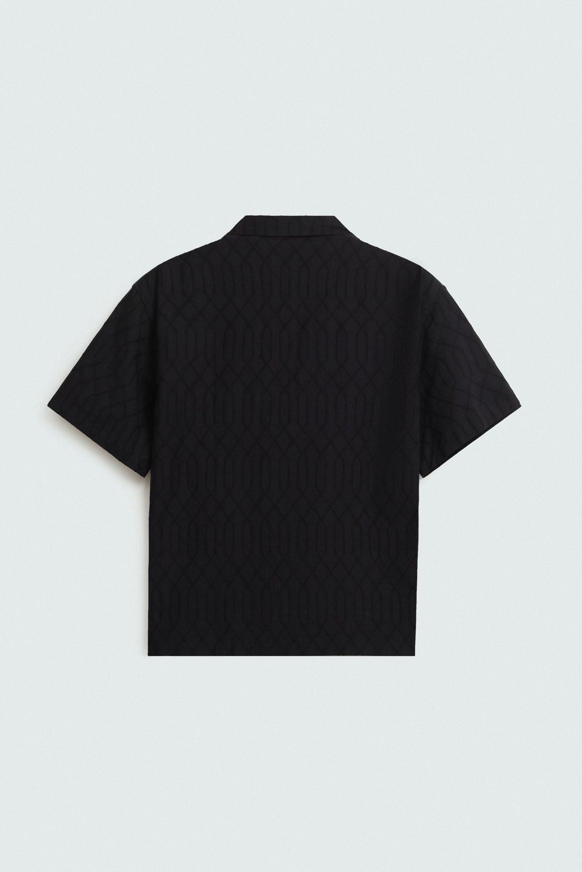 Cavendish Wear Jet Black Jacquard Shirt detail view
