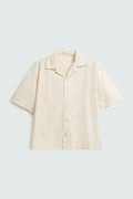 Cavendish Wear Pale Yellow Jacquard Shirt front view