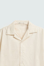 Cavendish Wear Pale Yellow Jacquard Shirt styled view