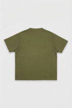 Cavendish Wear Olive Green Garment-Wash T-Shirt detail view
