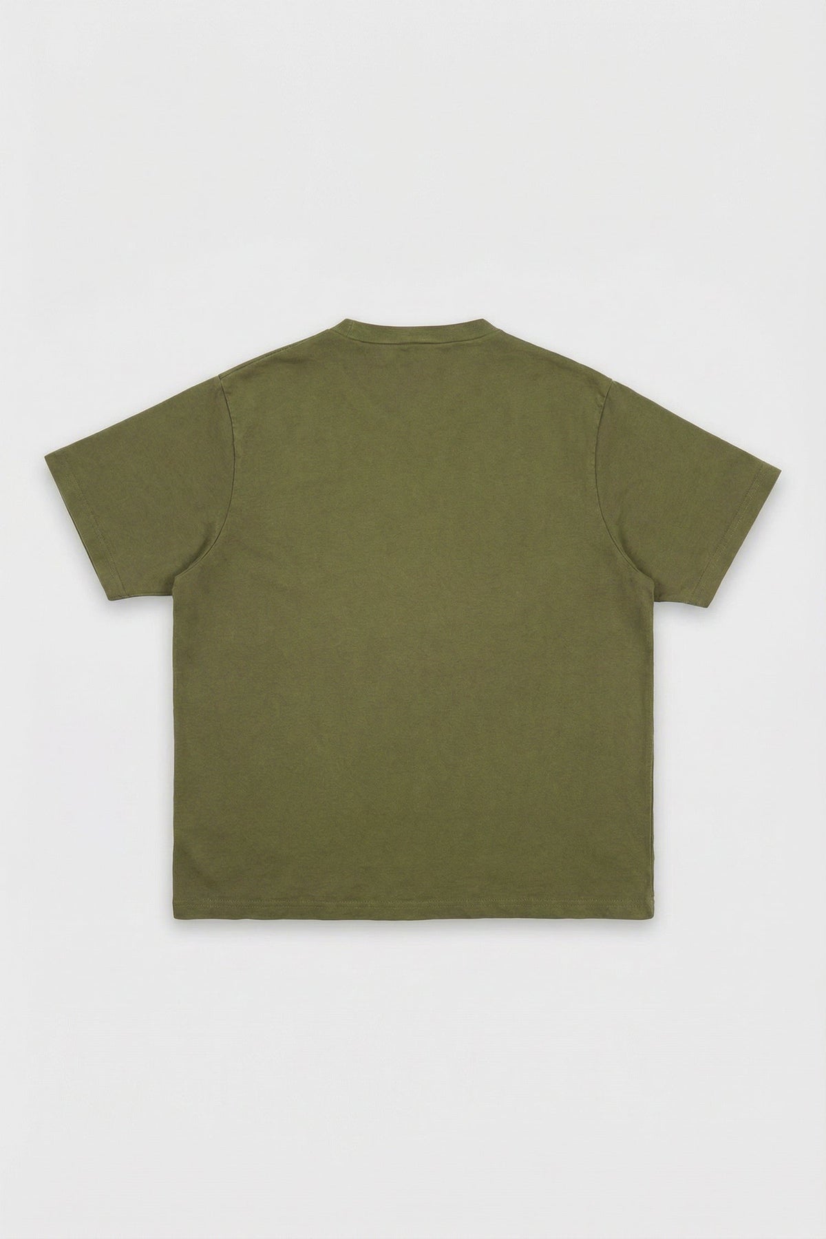 Cavendish Wear Olive Green Garment-Wash T-Shirt detail view