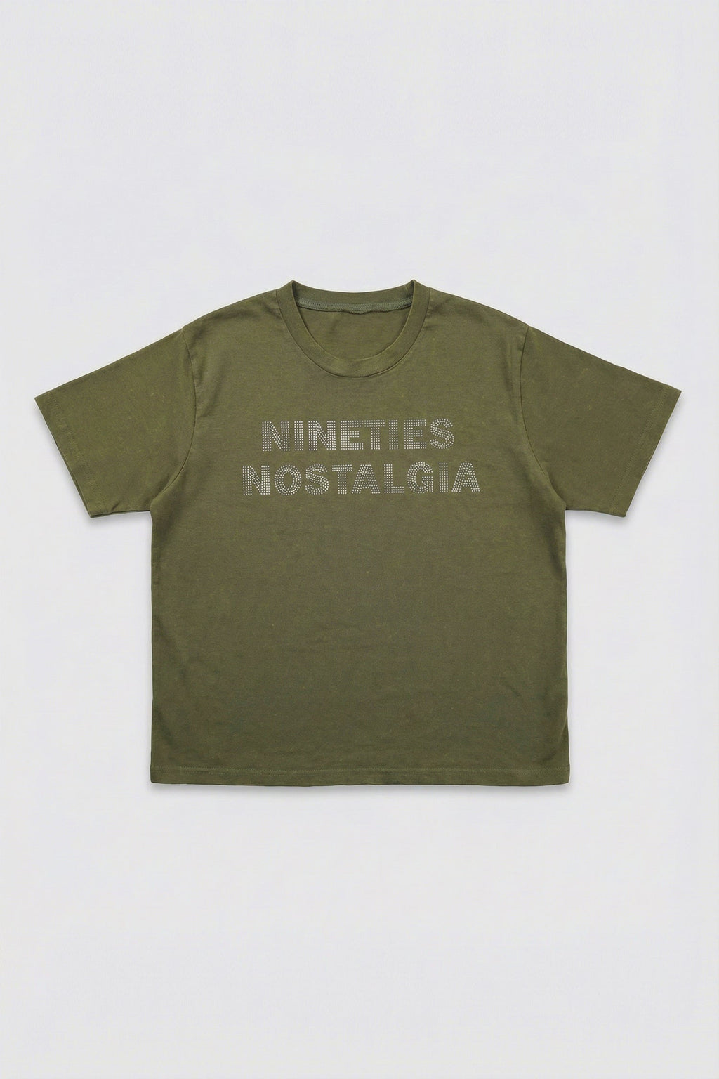 Cavendish Wear Olive Green Garment-Wash T-Shirt styled view