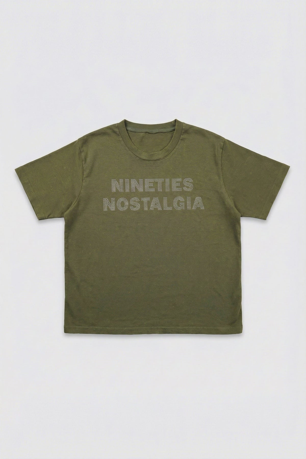 Cavendish Wear Olive Green Garment-Wash T-Shirt styled view