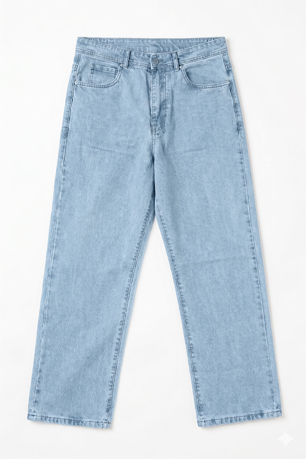 IVAR Skyline Light Blue Straight-Fit Denim flat lay