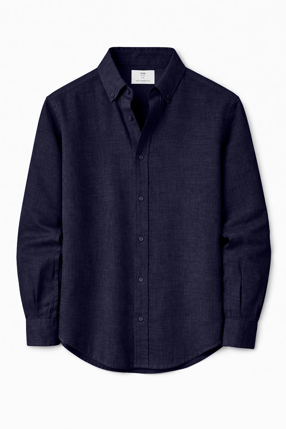 Cavendish Wear Oxford Navy Linen Shirt front view