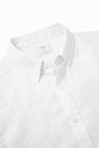 Cavendish Wear Ivory White Linen Shirt collar detail