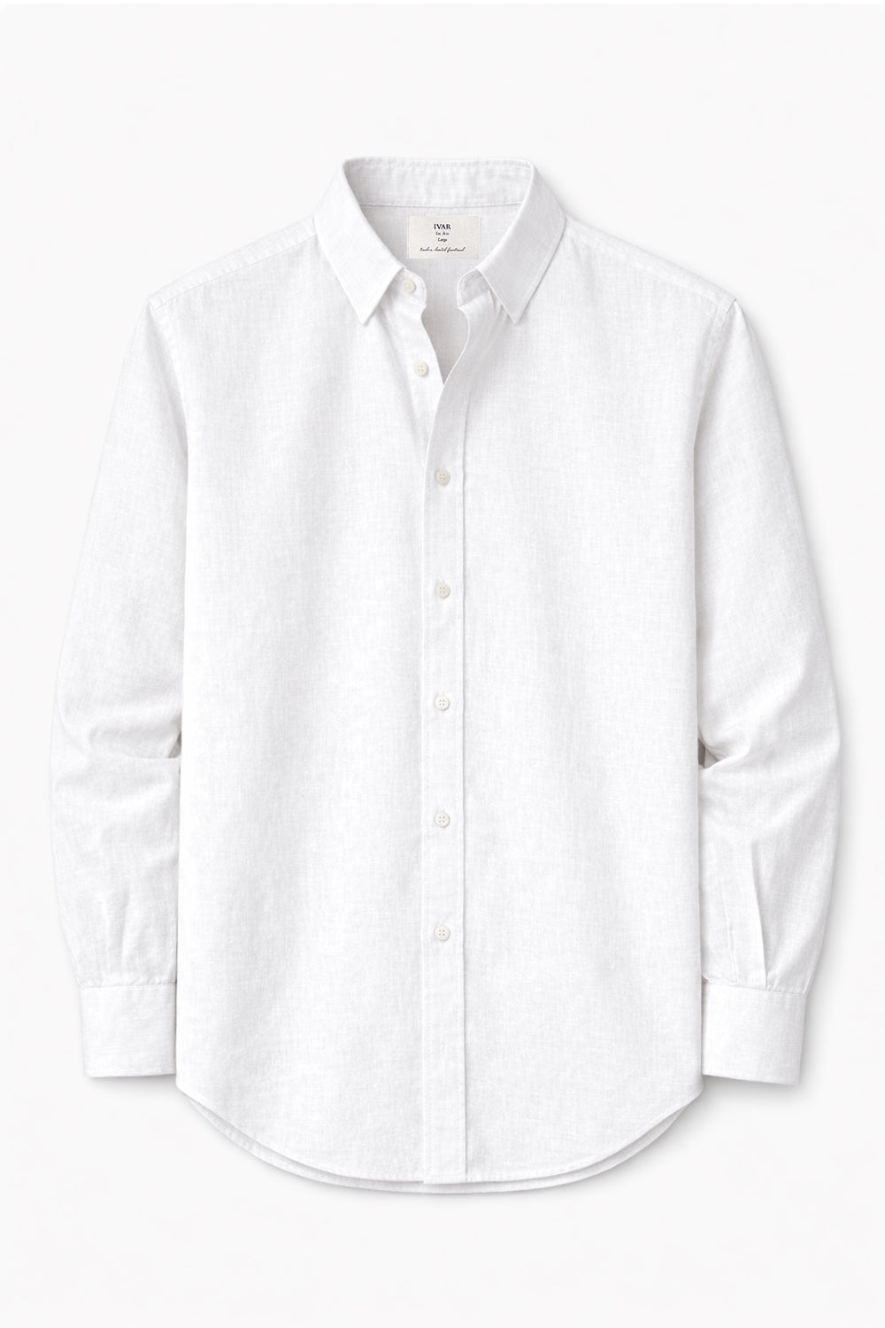 Cavendish Wear Ivory White Linen Shirt front view