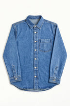 Cavendish Wear Mid Blue Relaxed Fit Denim Shirt detail view
