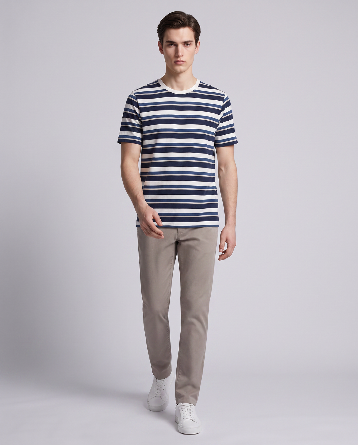 Cavendish Wear Breton Stripe T-Shirt front view