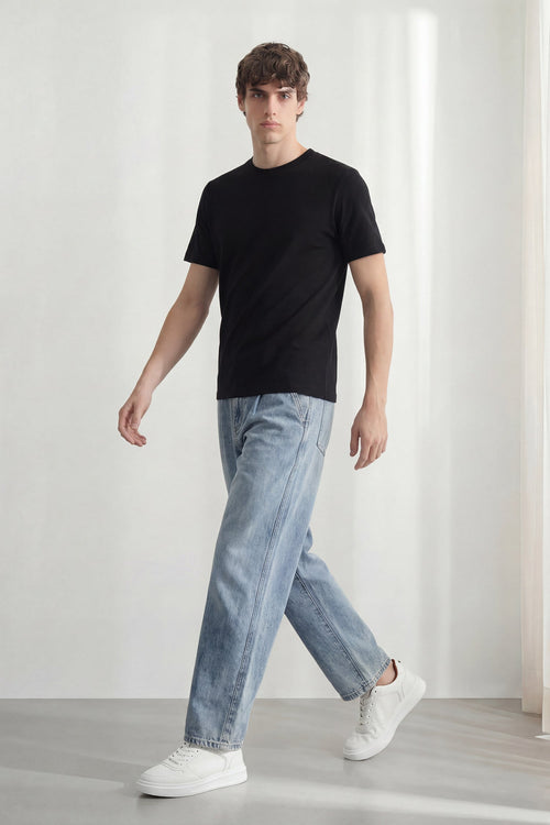 Cavendish Wear Black Relaxed Fit T-Shirt styled view
